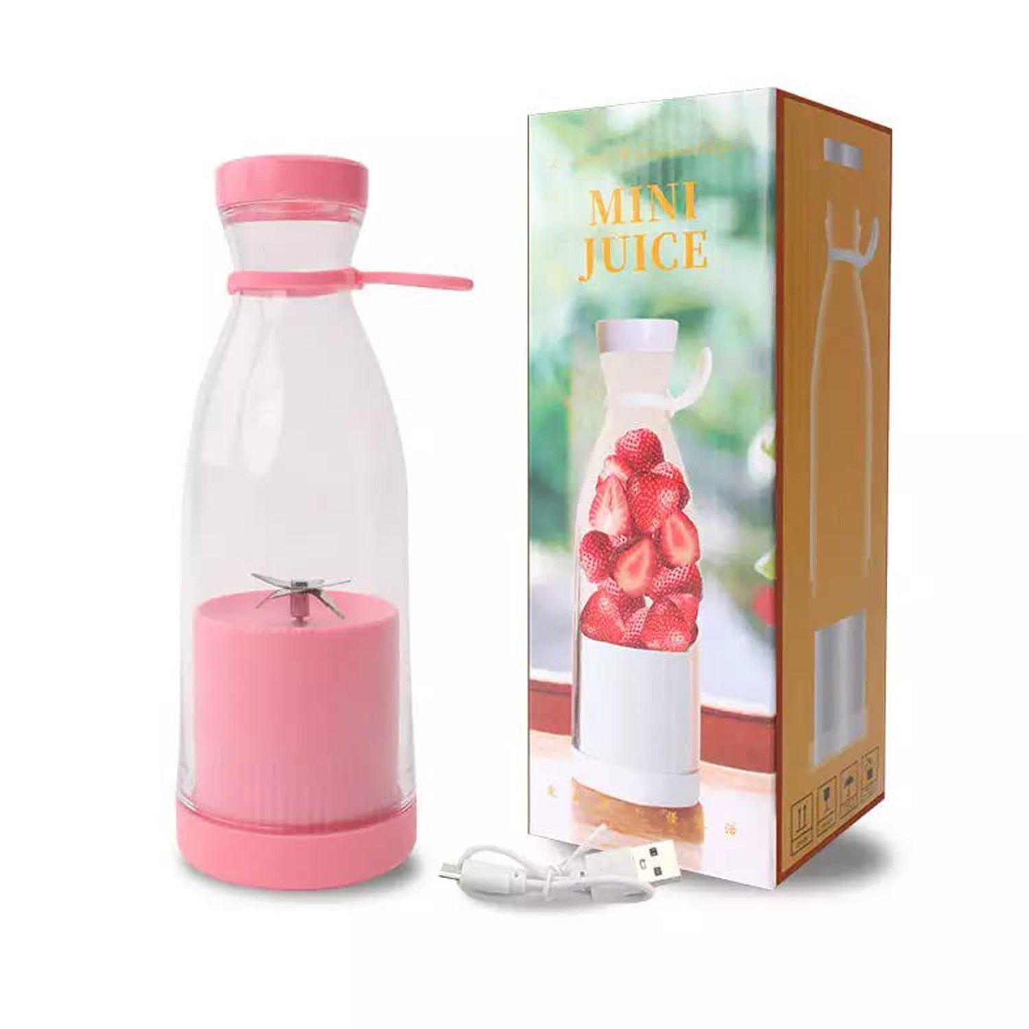 5334A BLENDER PORTABLE JUICER FOR SMOOTHIE , JUICE , VEGETABLE SHAKES WITH 6 BLADES WIRELESS CHARGING MINI PERSONAL SIZE MIXER BOTTLE GRINDER, 380 ML MULTICOLOR DeoDap 5334A BLENDER PORTABLE JUICER FOR SMOOTHIE , JUICE , VEGETABLE SHAKES WITH 6 BLADES WIRELESS CHARGING MINI PERSONAL SIZE MIXER BOTTLE GRINDER, 380 ML MULTICOLOR DeoDap